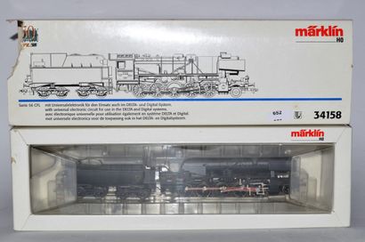 null MÄRKLIN 34158, locomotive à vapeur luxembourgeoise type 56 noire des CFL (1996)...