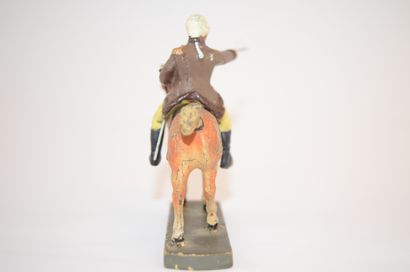 null ELASTOLIN: figurine de Georges Washington à cheval. Un pied fissuré, bon état...