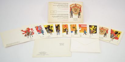 null L&F FUNCKEN: jeu de cartes de voeux, circa 1980, comprenant 1 pochette complète...