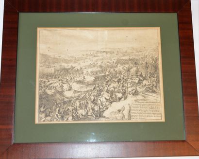 Engraving of the battle of Gembloux (1578)...