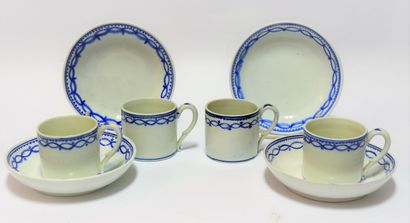 TOURNAI 
TOURNAI (4) tasses litron et soucoupes




Tasses cylindriques de forme...