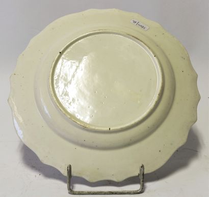 TOURNAI TOURNAI 1st period 1750-1762 porcelain plate, scalloped form with twisted...