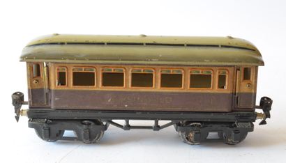 MARKLIN MÄRKLIN 1749/0, (1930-38) voiture RHEINGOLD, 4 axes, 21.5cm, sans intérieur,...