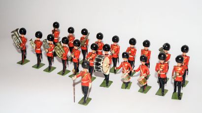 Britains BRITAINS: 21 soldats de la fanfare des Coldstream Guards au défilé. Parfait...