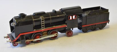 Merkur MERKUR CSR écart O :, locomotive 2-2-0, tender 3 axes, en noir, moteur électrique,...