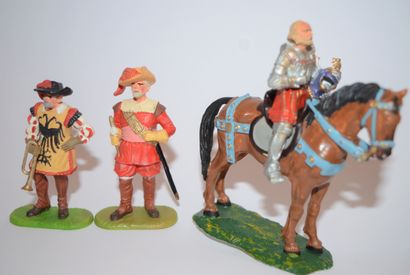 ELASTOLIN ELASTOLIN Plastique, 10 figurines: Ottomans (6) et Chrétiens (3 dont 1...