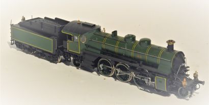 RIVAROSSI RIVAROSSI locomotive, PACIFIC, 4-axle tender, Prussian green, fair condition,...