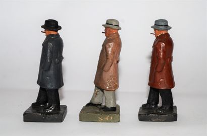 DURSO DURSO : 3 figurines de Churchill en composition, il s'agit des 3 versions différentes...