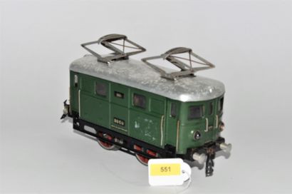 BUCO BUCO écart O: Swiss 301 locomotive, green sheet metal, electric motor, 2 fixed...