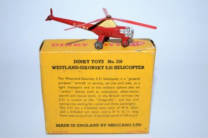 DINKY DINKY TOYS 716 : Helicopter Sikorsky S.51 Westland, en boite avec sa calle...
