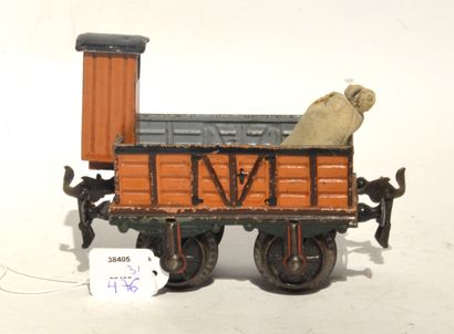 MARKLIN MÄRKLIN écart I, réf 1817,(1902-14) open wagon,, 2 axles, brakeman's cab,...