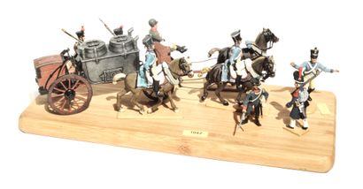 null Slides show of lead figurines, Napoleonic army with field kitchen