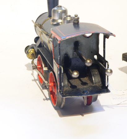 MARKLIN MÄRKLIN écart I R 1021 (1904/5) mechanical locomotive, 020, black, 2x nickel-plated...