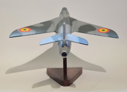 null Model of a Belgian jet fighter, camouflage color and Belgian flag roundel, in...