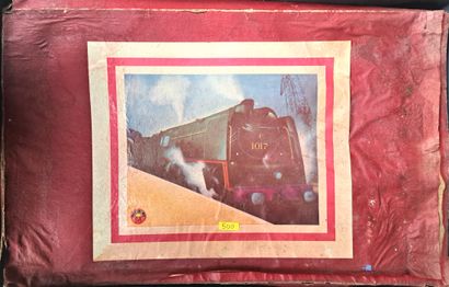 DISTLER DISTLER gap O train box, locomotive 020 tender, two cars and track, wide...