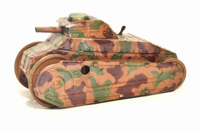 null GERMANY, mechanical tank in camouflage sheet metal, mechanical, lg 18cm, good...