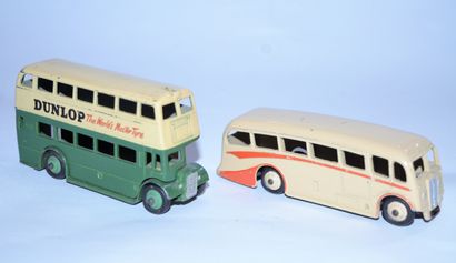 DINKY DINKY TOYS 29g /281 & 29c / 290: Luxury Coach Bus and "Dunlop" Double Deck...