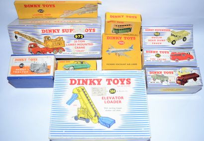 DINKY DINKY TOYS : Lot of 10 empty boxes, various states
-706
-955 (x2)
-290
-563
-965
-994
-24...