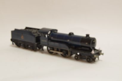 BASSET LOWKE BASSETT LOWKE, locomotive mécanique, type 220-tender 3 axes, en bleu...