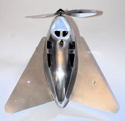 null J F France : avion mouche mécanique en aluminium, longueur: 23 cm, envergure:...