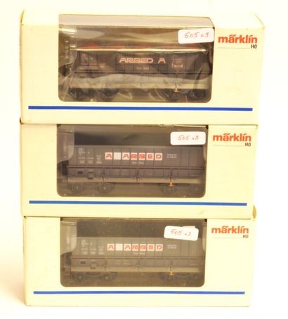 MARKLIN MARKLIN (3) wagons de marchandises "ARBED" des CFL (MB)
- 2x 48442 & 1x ...