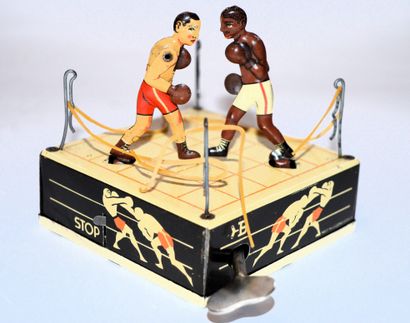null Hans Biller HABI: "Slugger Champion", mechanical boxing match in lithographed...