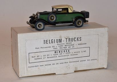 null BELGIUM TRUKS, voiture Minerva réf 2V-20CV - type AE - 1929, scale 1/43 - en...