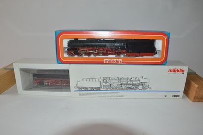 null MÄRKLIN (2) locomotives :

 - 3310 loco vapeur 231 BR 012 de la DB, tender au...