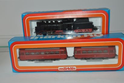 null MÄRKLIN (2) locomotives : 3003, type 130 tender noire des DB série 24058 (quasi...