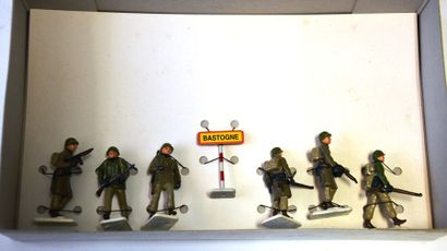 null G&W Manufacture de soldats de plomb, La patrouille, 1944, 6x: G.I. à St Vith,...