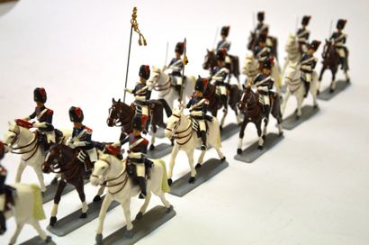 null G&W Manufacture de soldats de plomb, ensemble de 15 cavaliers de l'escorte Royale...