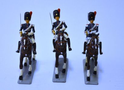 null G&W Manufacture de soldats de plomb,ensemble de 14 cavaliers de l'escorte Royale...
