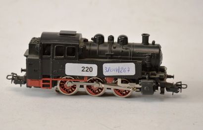 null MÄRKLIN TM800/4 3004, (1957) loco-tender, 030 noire, 2 feux à l'avant, KK 5,...