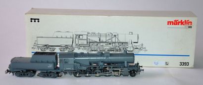 null MÄRKLIN 3393, locomotive à vapeur, 150, tender 4 axes, grise type BR52 , Delta...