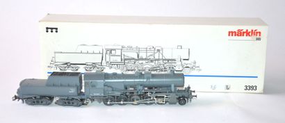 null MÄRKLIN 3393, locomotive à vapeur, 150, tender 4 axes, grise type BR52 , Delta...