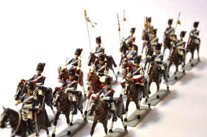  G&W Manufacture de soldats de plomb,ensemble de 16 cavaliers de l'escorte Royale...