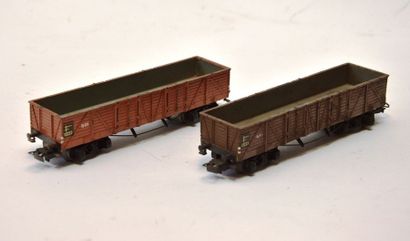 null MÄRKLIN (1950) wagons marchandises 331 :

- 331/2 wagon ouvert, 4 axes, brun...