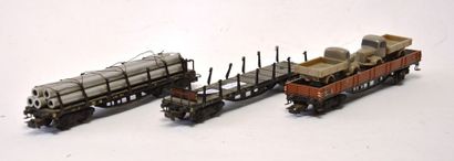 null MÄRKLIN (3) wagons marchandises 2x 392c et 1x 391/2

- 392C 4516/1, wagon, 4...