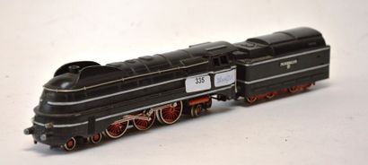 null MÄRKLIN SK800/17C, (1956) locomotivée carénée, 232,, noire, tender 4 axes, KK6,...