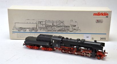 null MÄRKLIN 3415, locomotive à vapeur de la DB noire type BR52 , tender 4 axes,...