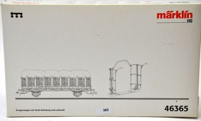 null MÄRKLIN 46365 set : wagon à ranchers avec chargement de paille et gabarit d'encombrement...