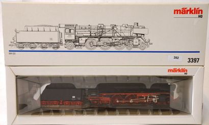 null MÄRKLIN 3397, locomotive Pacific noire, type BR 03, tender à 4 axes [boîte blanche]...