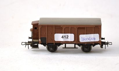 null MÄRKLIN 316/0 (1947) wagon fermé, 2 axes, brun "sans inscription", très bel...