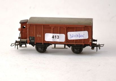 null MÄRKLIN 316/1 (1947) wagon fermé brun, cabine de serre-frein, très bel état.

MÄ...