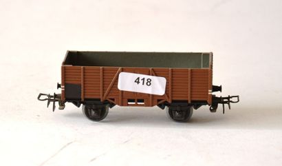 null MÄRKLIN 311/0 (1947) : wagon ouvert, 2 axes, brun, sans inscription, très bel...