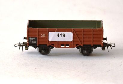 null MÄRKLIN 311/01 (1947) : wagon ouvert, en brun, avec inscription avec 311 peint...