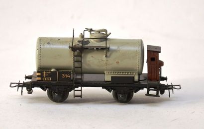 MÄRKLIN 314/2 (1948) wagon citerne gris,...