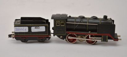 null MARKLIN R700, Ier version (1935) locomotive 020 noire, tender, 2 axes, noire,...