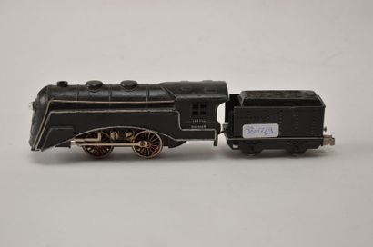 null MÄRKLIN SLR700/ 2e version (1937-38), locomotive carénée, noire, tender noire,...