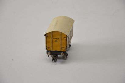null MÄRKLIN réf 362/ 1ere version, wagon de marchandises à bascule, , Brun, 2 axes,...